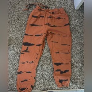 Orange and black sweatpants